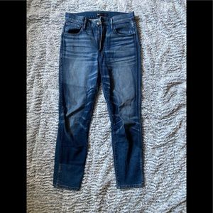 Size 27 (runs large) 3x1 designer straight slim fitting rich blue rinse jeans